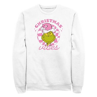 Men's Dr. Seuss Grinch Christmas Vibes Fleece Sweatshirt