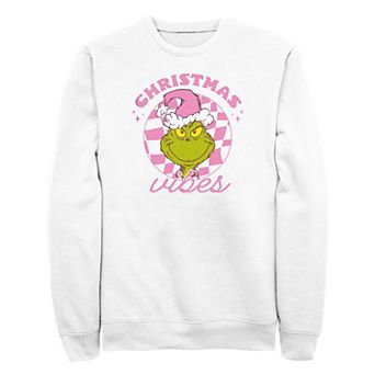Men's Dr. Seuss Grinch Christmas Vibes Fleece Sweatshirt