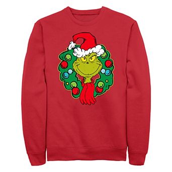 Men's Dr. Seuss Grinch Wreath Fleece Sweatshirt