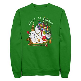 Men's Dr. Seuss Grinch Cause To Clause Fleece Sweatshirt