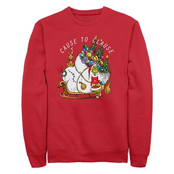 Men's Dr. Seuss Grinch Cause To Clause Fleece Sweatshirt