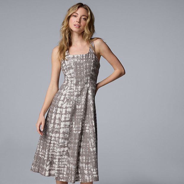 Petite Simply Vera Vera Wang Seamed Maxi Dress