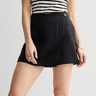 Women's Nine West Asymmetrical Wrap Skort