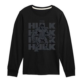 Boys 8-20 Marvel Hulk Monochrome Long Sleeve Graphic Tee