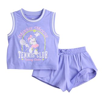 Disney's Minnie Mouse Baby & Toddler Girls Athletic Tank Top & Shorts Set
