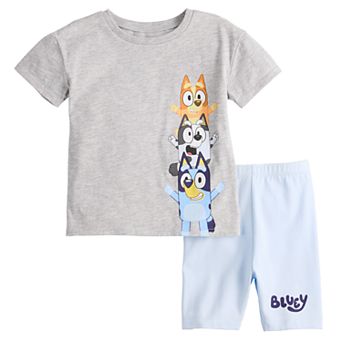 Baby & Toddler Girl Bluey Graphic Tee & Bike Shorts Set