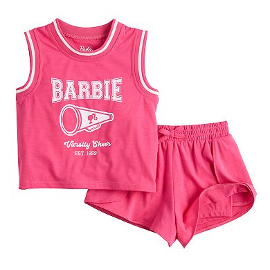 Girls 4-12 Barbie 2-pc. Athletic Top & Short Set