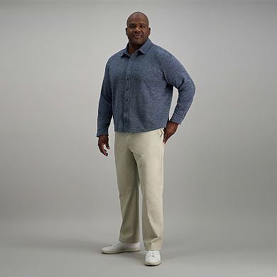 Big & Tall Haggar® Twill Knit Button-Down Shirt