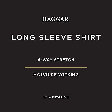 Big & Tall Haggar® Twill Knit Button-Down Shirt