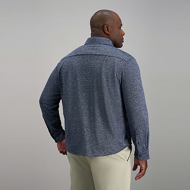 Big & Tall Haggar® Twill Knit Button-Down Shirt