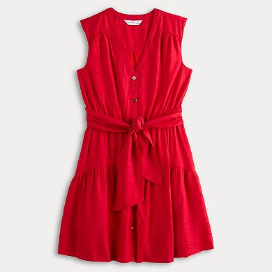 Women's Nine West Button Front Mini Dress