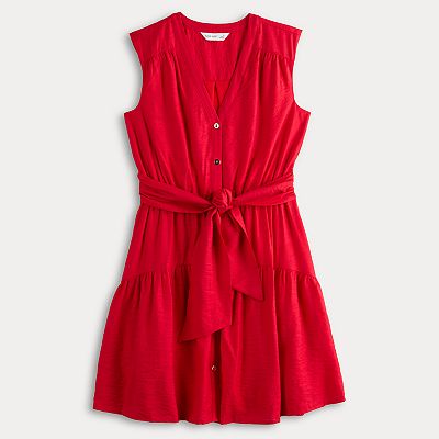 Women's Nine West Button Front Mini Dress