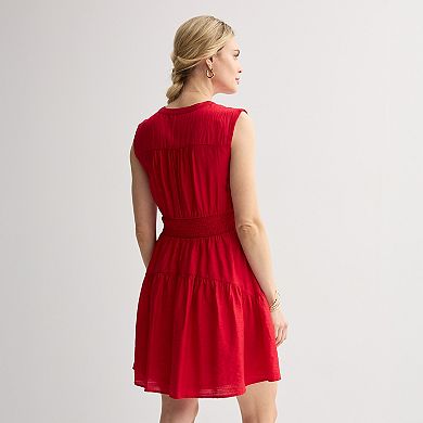 Women's Nine West Button Front Mini Dress