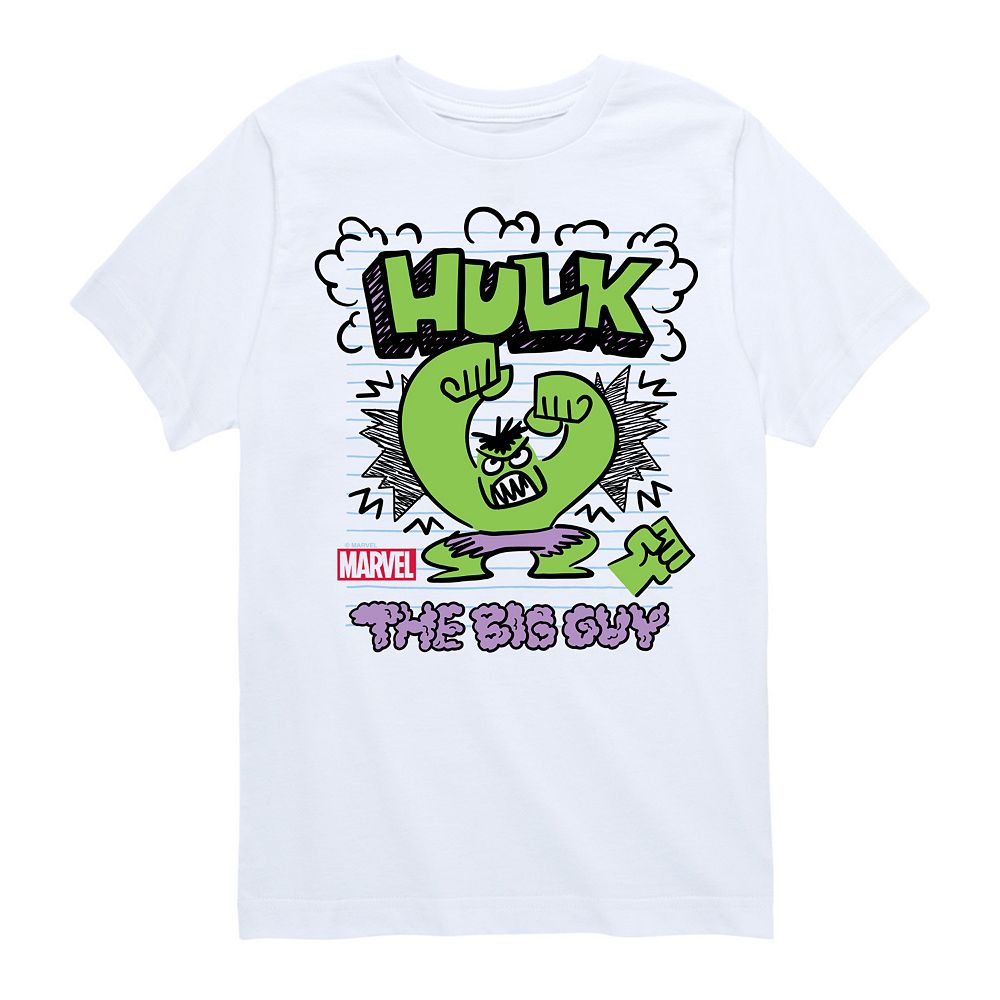 Boys 8-20 Marvel Hulk The Big Guy Sketch Graphic Tee