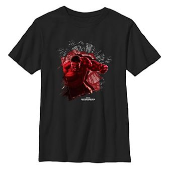 Boys 8-20 Marvel Captain America Brave New World Red Hulk Poster Graphic Tee
