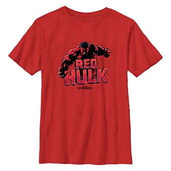 Boys 8-20 Marvel Captain America Brave New World Red Hulk Angry Graphic Tee