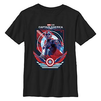 Boys 8-20 Marvel Captain America Brave New World New Captain Poster Graphic Tee