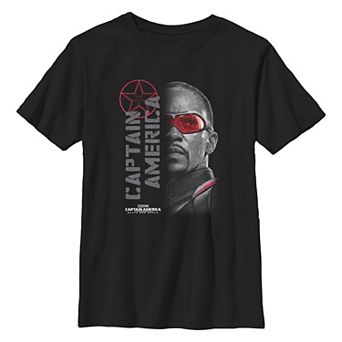 Boys 8-20 Marvel Captain America Brave New World Split Profile Graphic Tee