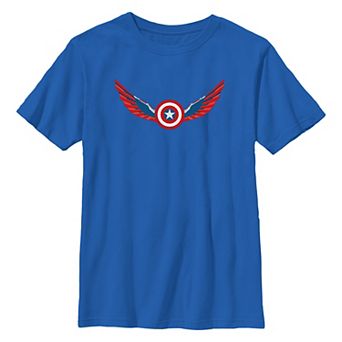 Boys 8-20 Marvel Captain America Brave New World Winged Shield Graphic Tee