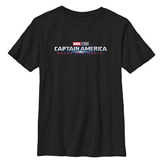Boys 8-20 Marvel Captain America Brave New World Brave New World Title Logo Graphic Tee