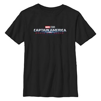 Boys 8-20 Marvel Captain America Brave New World Brave New World Title Logo Graphic Tee