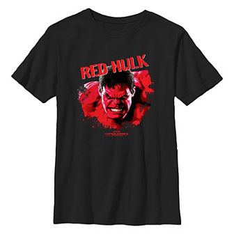 Boys 8-20 Marvel Captain America Brave New World Red Hulk Close-Up Graphic Tee
