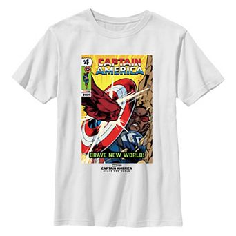 Boys 8-20 Marvel Captain America Brave New World Shield Smash Cover Graphic Tee