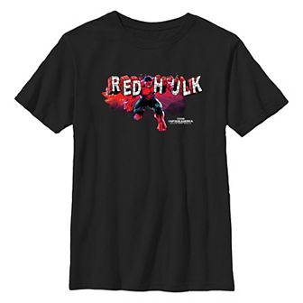 Boys 8-20 Marvel Captain America Brave New World Red Hulk Action Poster Graphic Tee