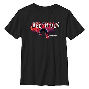 Boys 8-20 Marvel Captain America Brave New World Red Hulk Action Poster Graphic Tee