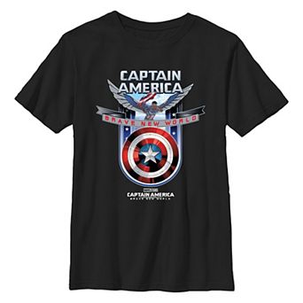 Boys 8-20 Marvel Captain America Brave New World Wingsuit And Shield Graphic Tee