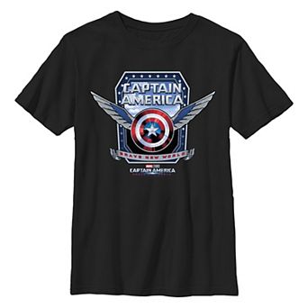 Boys 8-20 Marvel Captain America Brave New World Winged Shield Poster Graphic Tee
