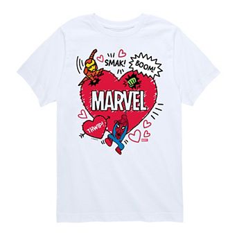 Boys 8-20 Marvel Valentines Day Sketch Graphic Tee