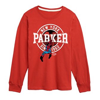 Boys 8-20 Marvel Spider-Man Peter Parker Long Sleeve Graphic Tee
