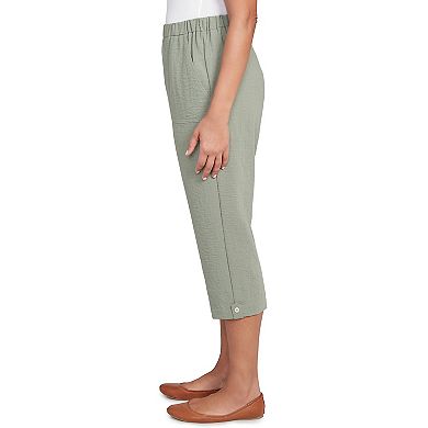 Petite Alfred Dunner Button Tab Patch Pocket Capris