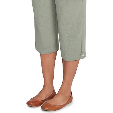 Petite Alfred Dunner Button Tab Patch Pocket Capris