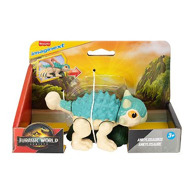 IMAGINEXT Jurassic World Ankylosaurus Dinosaur Toy with Wheels & Wiggling Motion