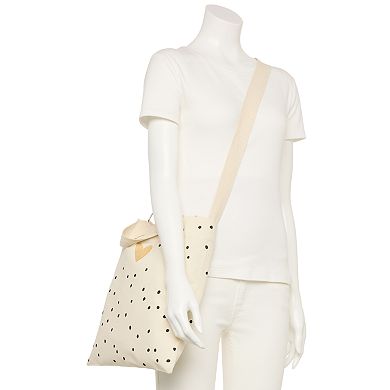 Patterned Crossbody Tote Bag