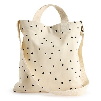 Patterned Crossbody Tote Bag