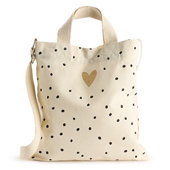 Patterned Crossbody Tote Bag