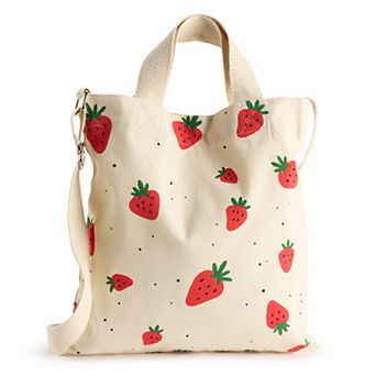 Patterned Crossbody Tote Bag