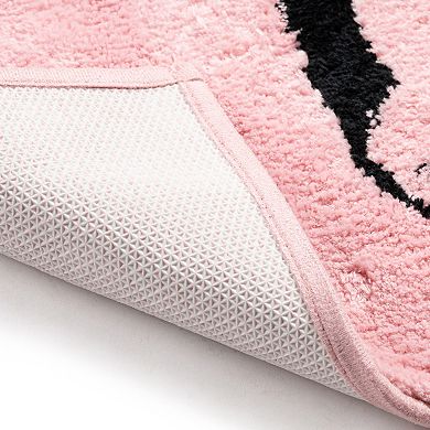 Disney's Minnie Mouse Blush Tufted Rectangle Bathroom Rug