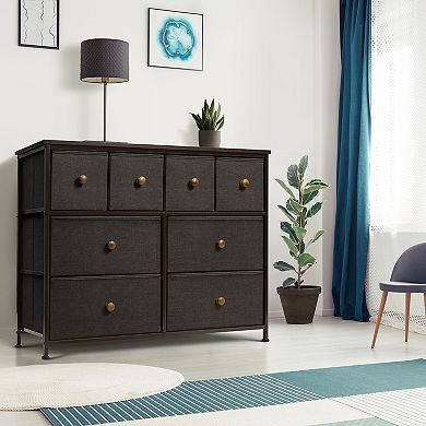 Sorbus 8 Drawers Storage Dresser For Bedroom, Closet, Office Organization - Steel Frame, Wood Top