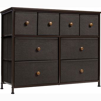 Sorbus 8 Drawers Storage Dresser For Bedroom, Closet, Office Organization - Steel Frame, Wood Top