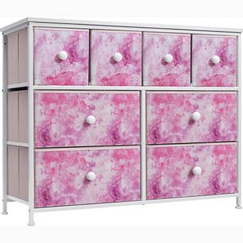 Sorbus 8 Drawers Storage Dresser For Bedroom, Closet, Office Organization - Steel Frame, Wood Top