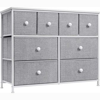 Sorbus 8 Drawers Storage Dresser For Bedroom, Closet, Office Organization - Steel Frame, Wood Top