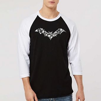 Bat Pics - Men's Raglan Baseball Word Art T-shirt