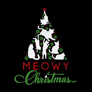 Meowy Christmas Tree - Men's Raglan Baseball Word Art T-shirt