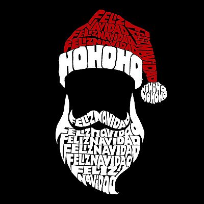 Feliz Navidad Santa Claus - Men's Raglan Baseball Word Art T-shirt Feliz Navidad Santa Claus - Men's Raglan Baseball Word Art T-shirt