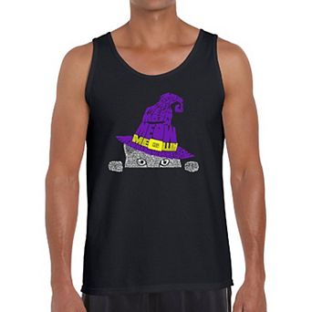 Peeking Witch Cat - Men's Word Art Tank Top