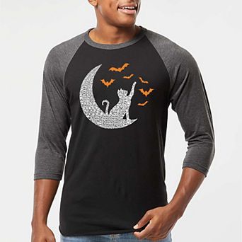 Lunar Bats - Men's Raglan Baseball Word Art T-shirt